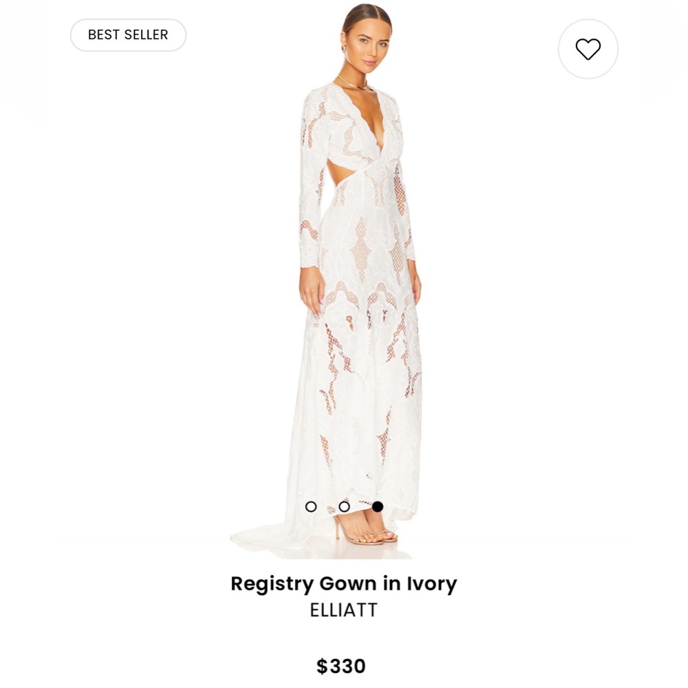 NEW!!!!! With Tags!!! Elliatt Registry Gown White/Ivory